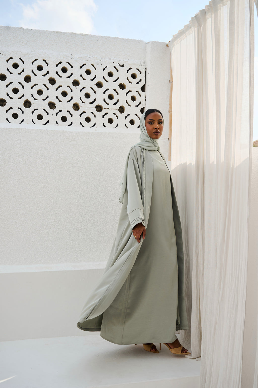 Silver Sage Abaya
