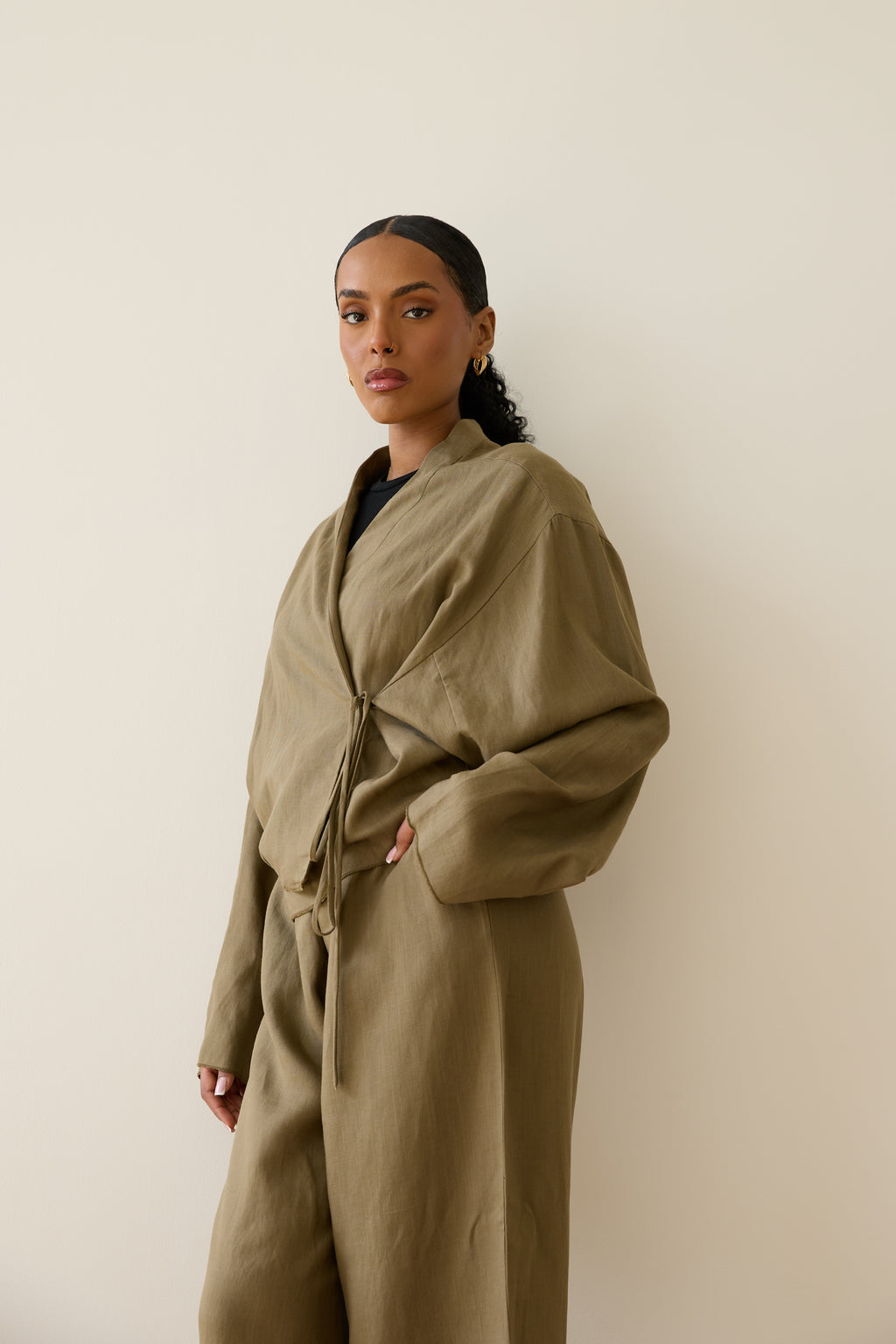Desert Moss Wrap Top