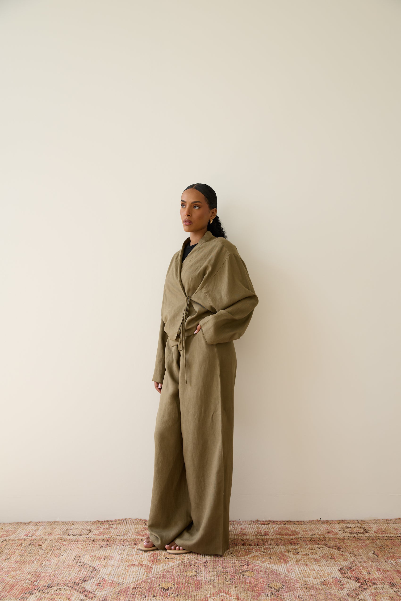 Desert Moss Wrap Top