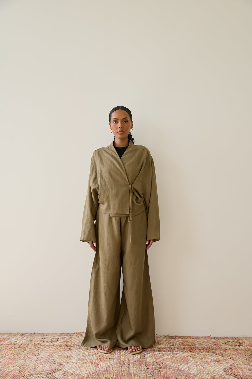 Desert Moss Wrap Top