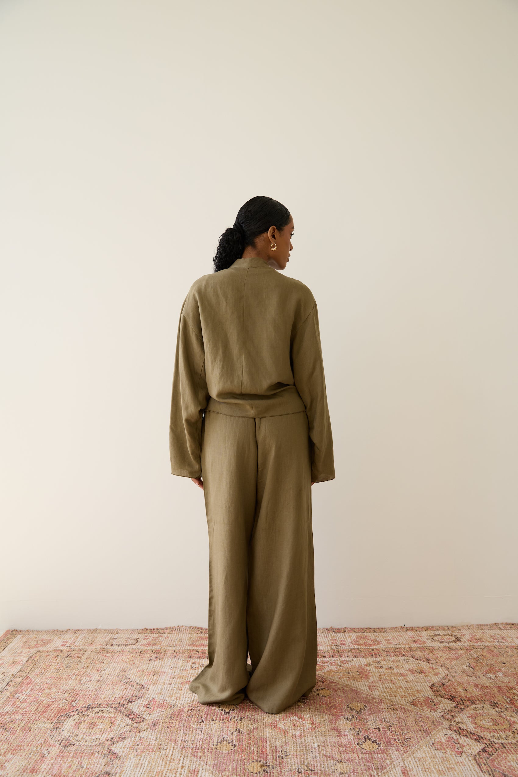 Desert Moss Wrap Top