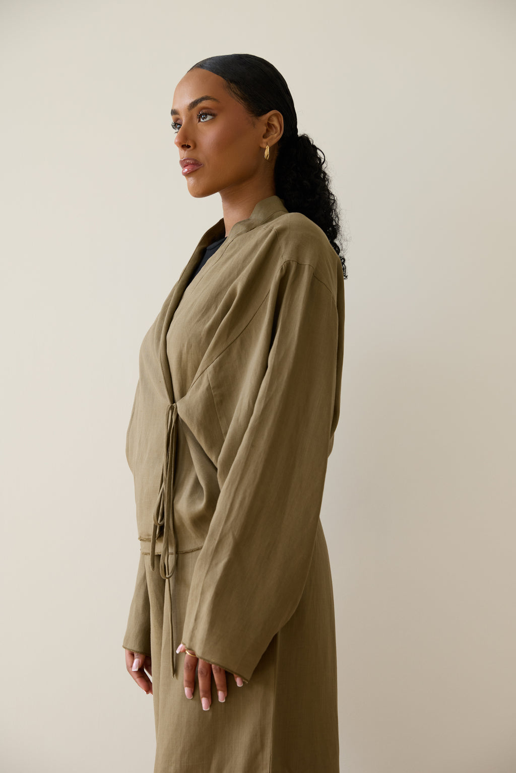 Desert Moss Wrap Top