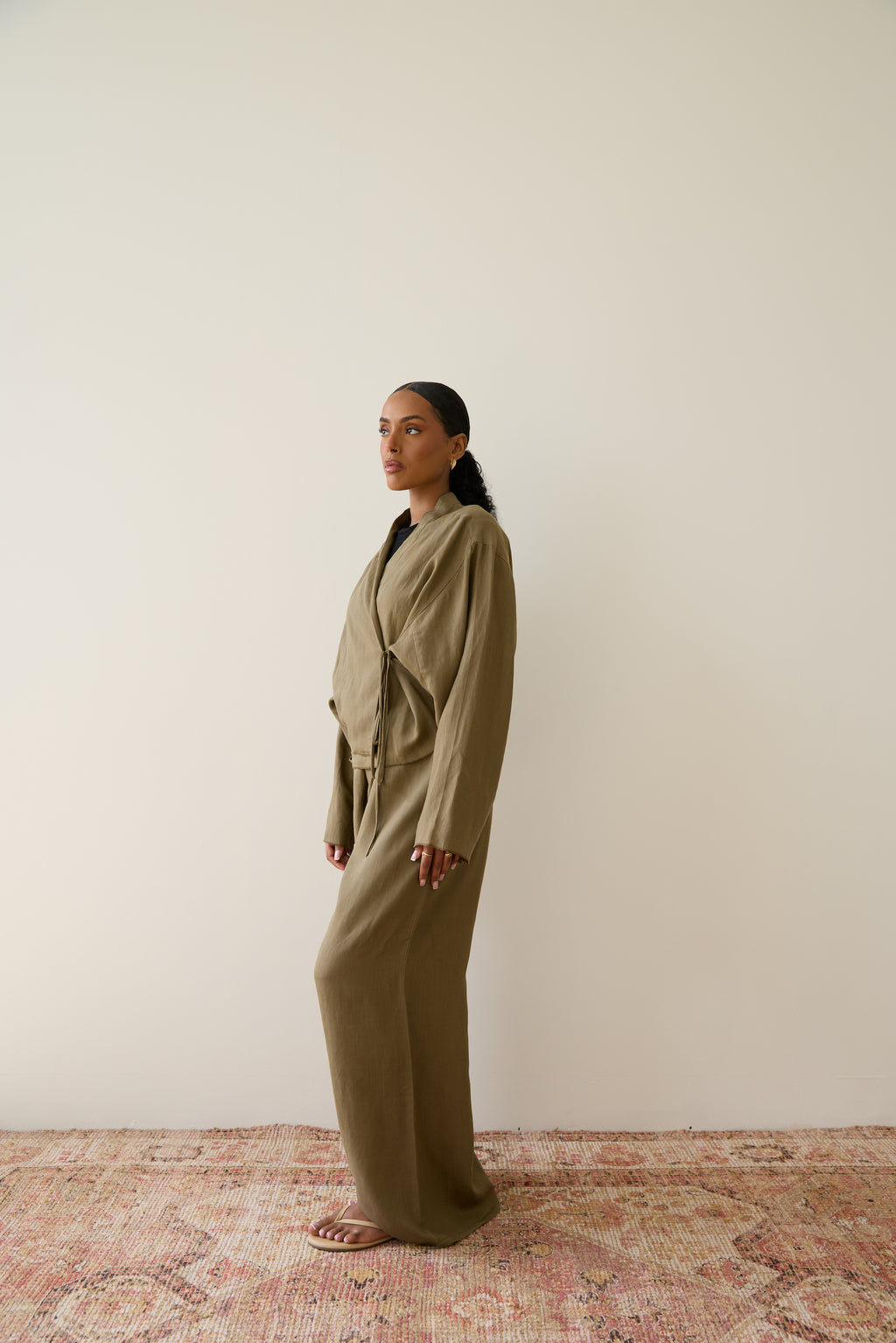 Desert Moss Wrap Top