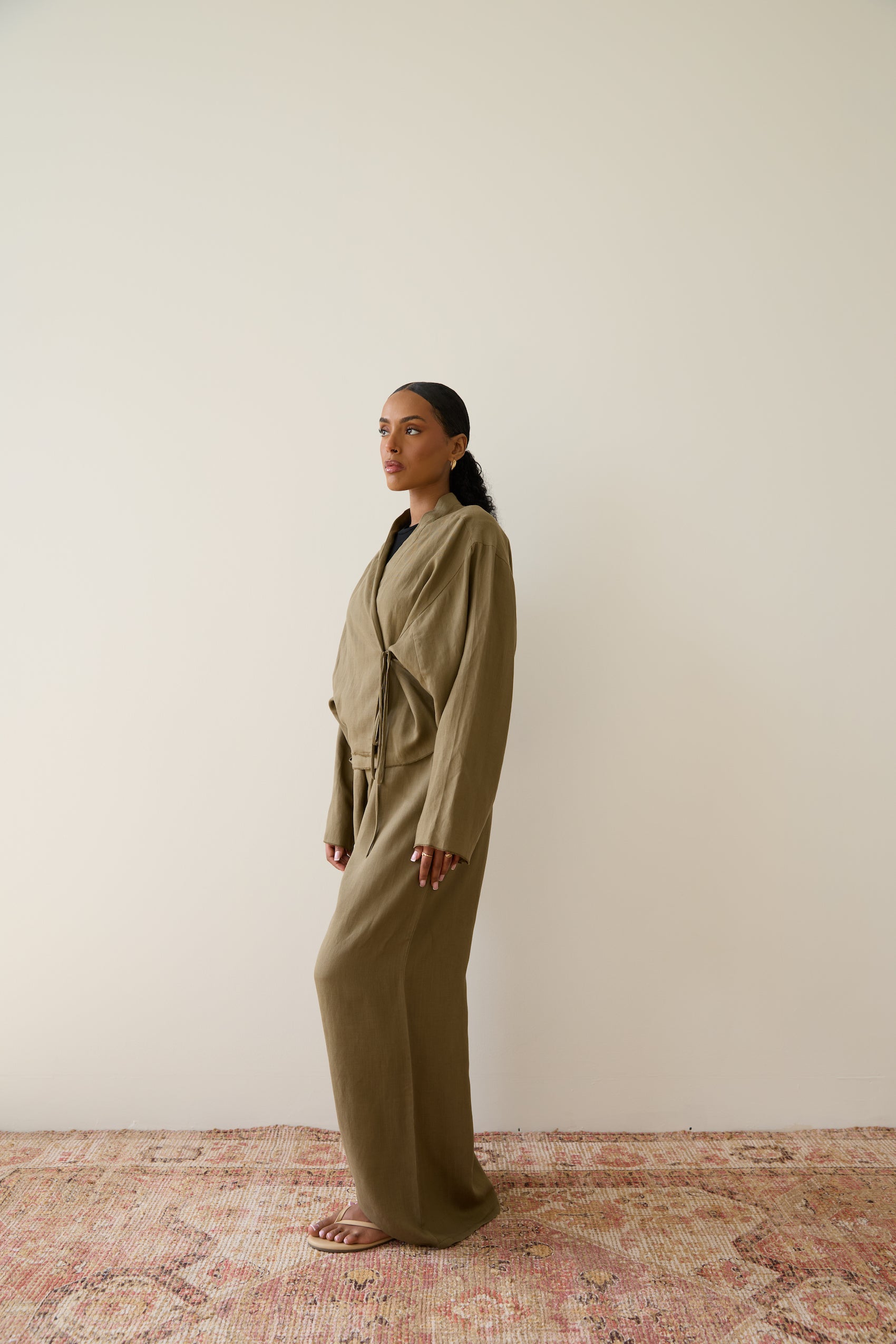 Desert Moss Wrap Top