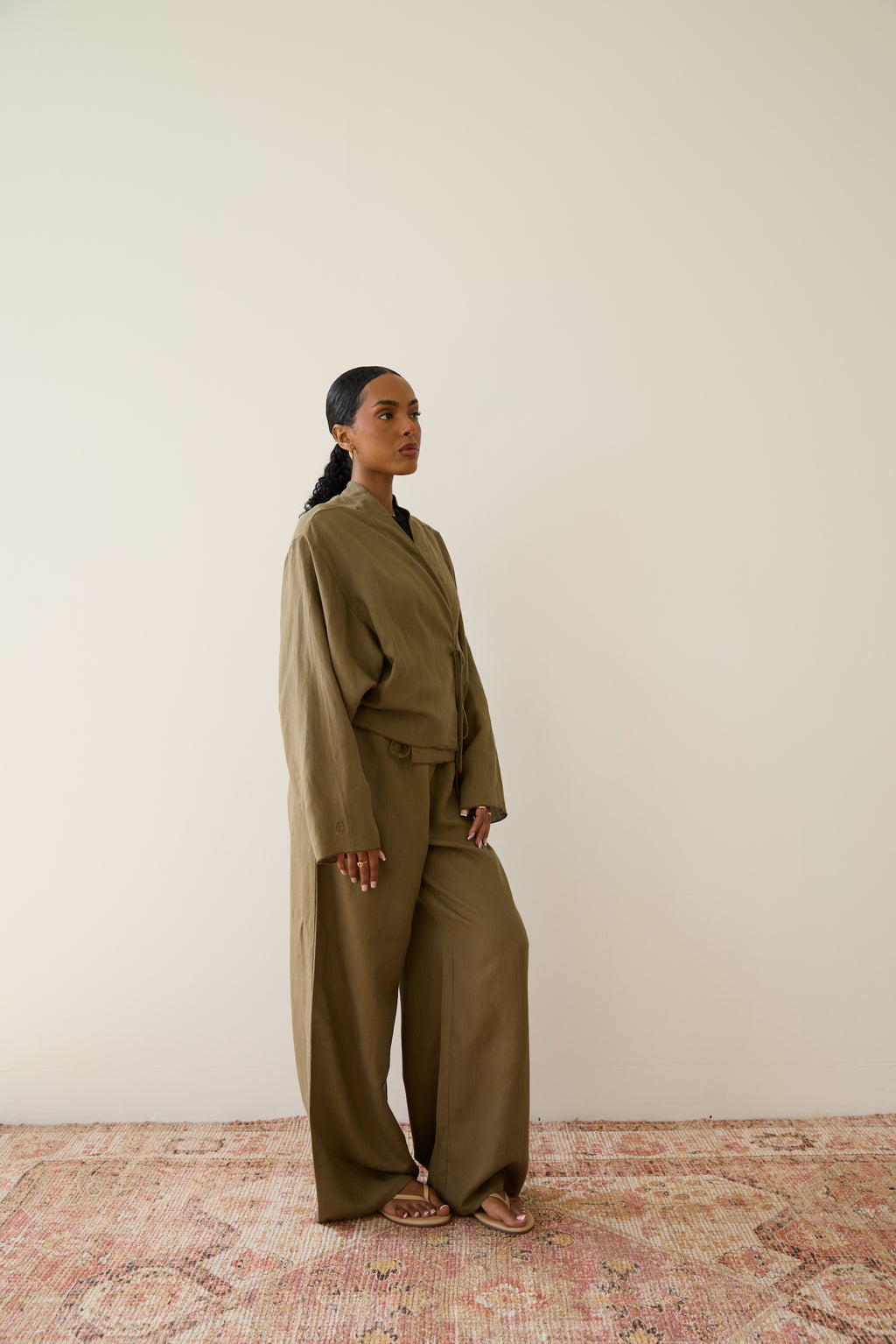 Desert Moss Wrap Top