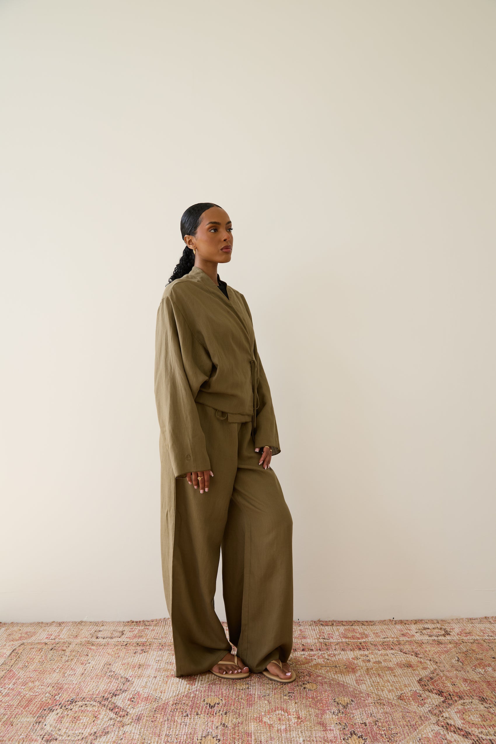 Desert Moss Wrap Top