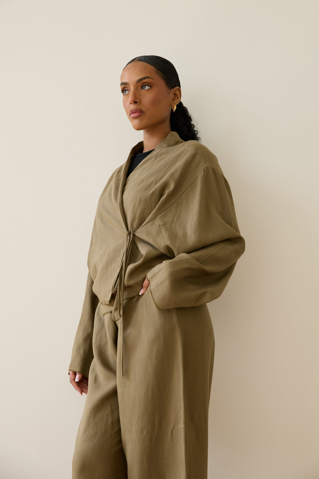 Desert Moss Wrap Top