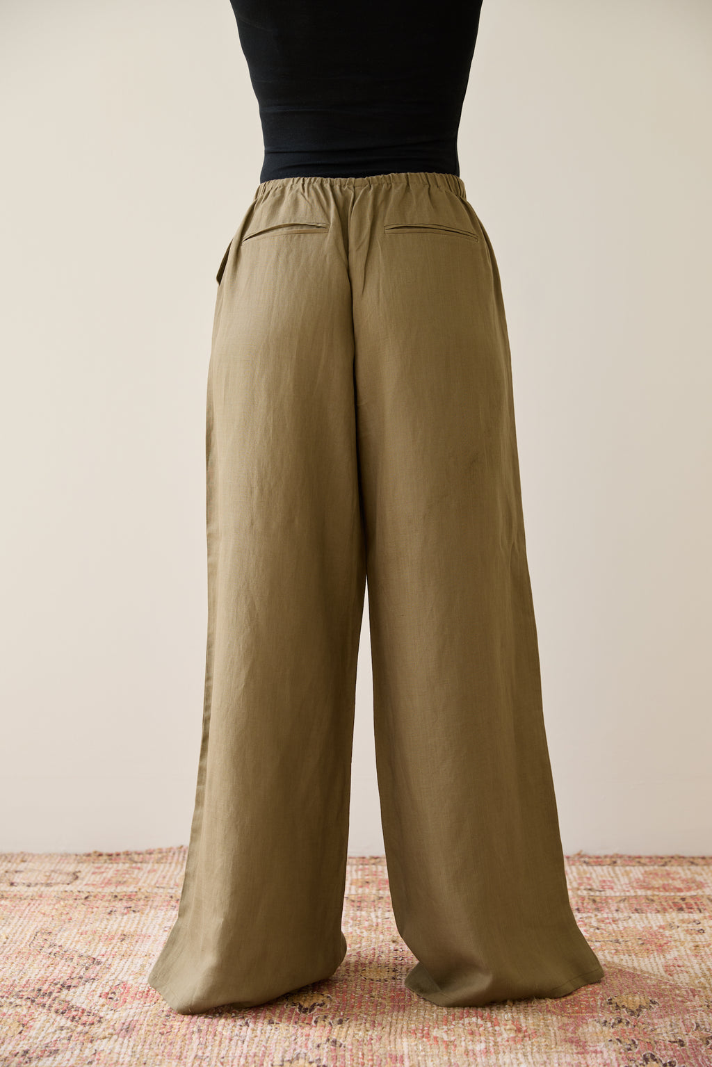 Desert Moss Wide Leg Trousers
