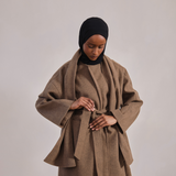 Textured Brown Maxi Coat