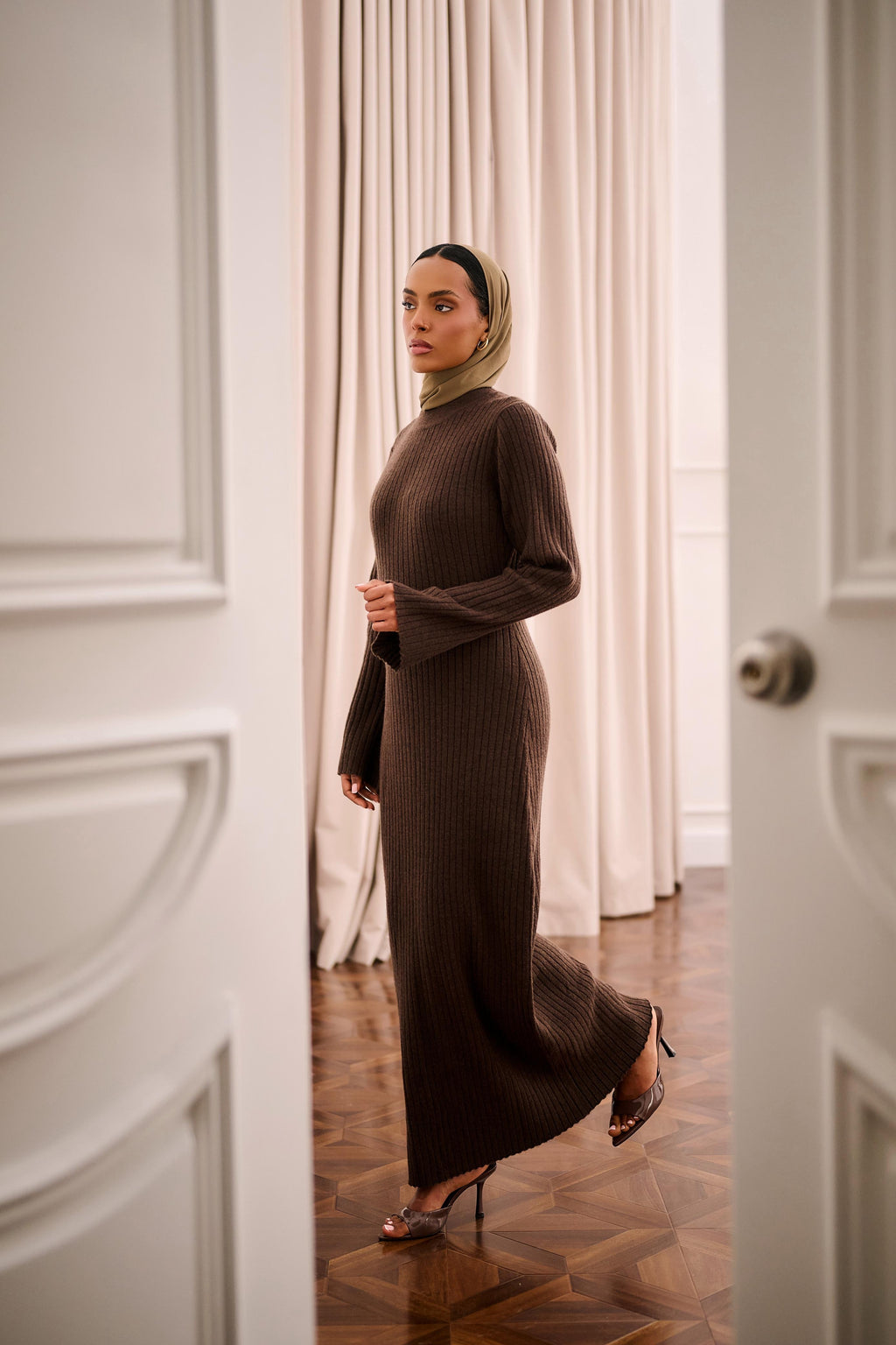 Umber Cacao Knit Dress