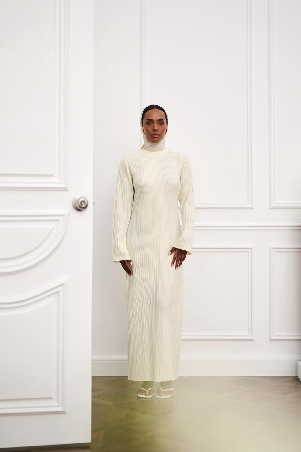 Porcelain Ivory Knit Dress
