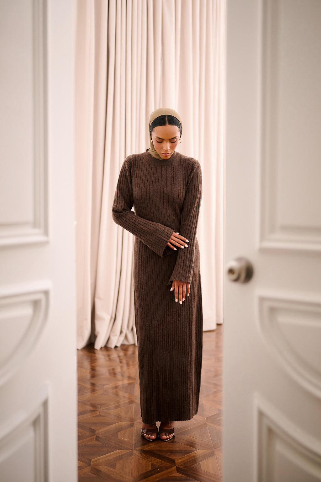 Umber Cacao Knit Dress