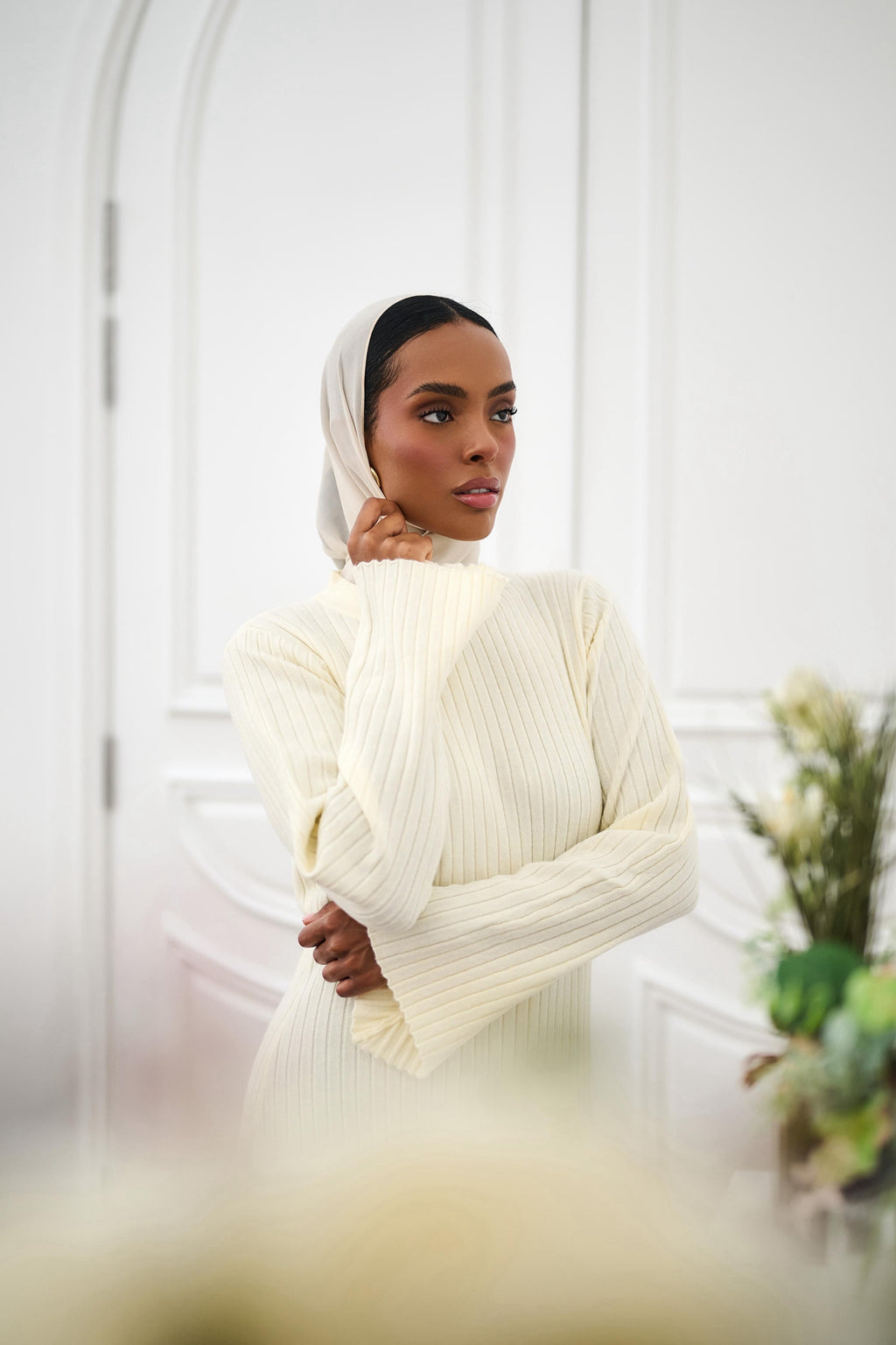 Porcelain Ivory Knit Dress