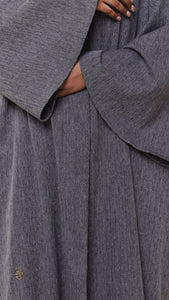 Classic Blends - Open Abaya Charcoal Grey
