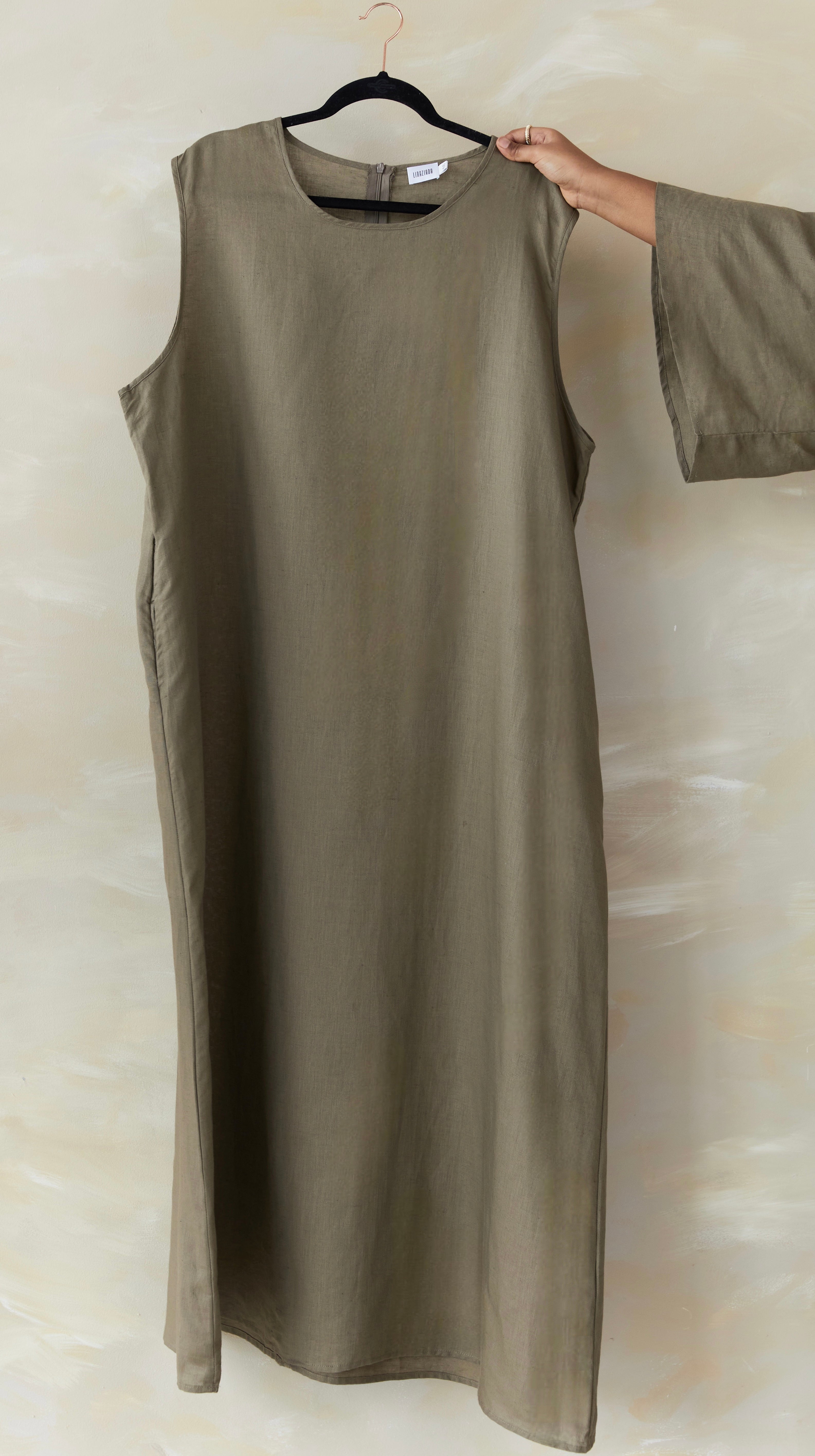 Fertile Earth Sleeveless Dress - Pure Khaki